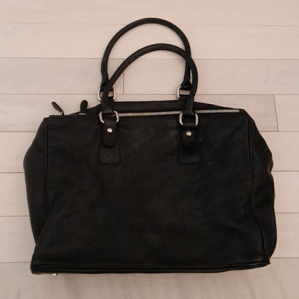 Claudia Firenze Women's Dual Handle Straps Leather Hand Shoulder Bag Black